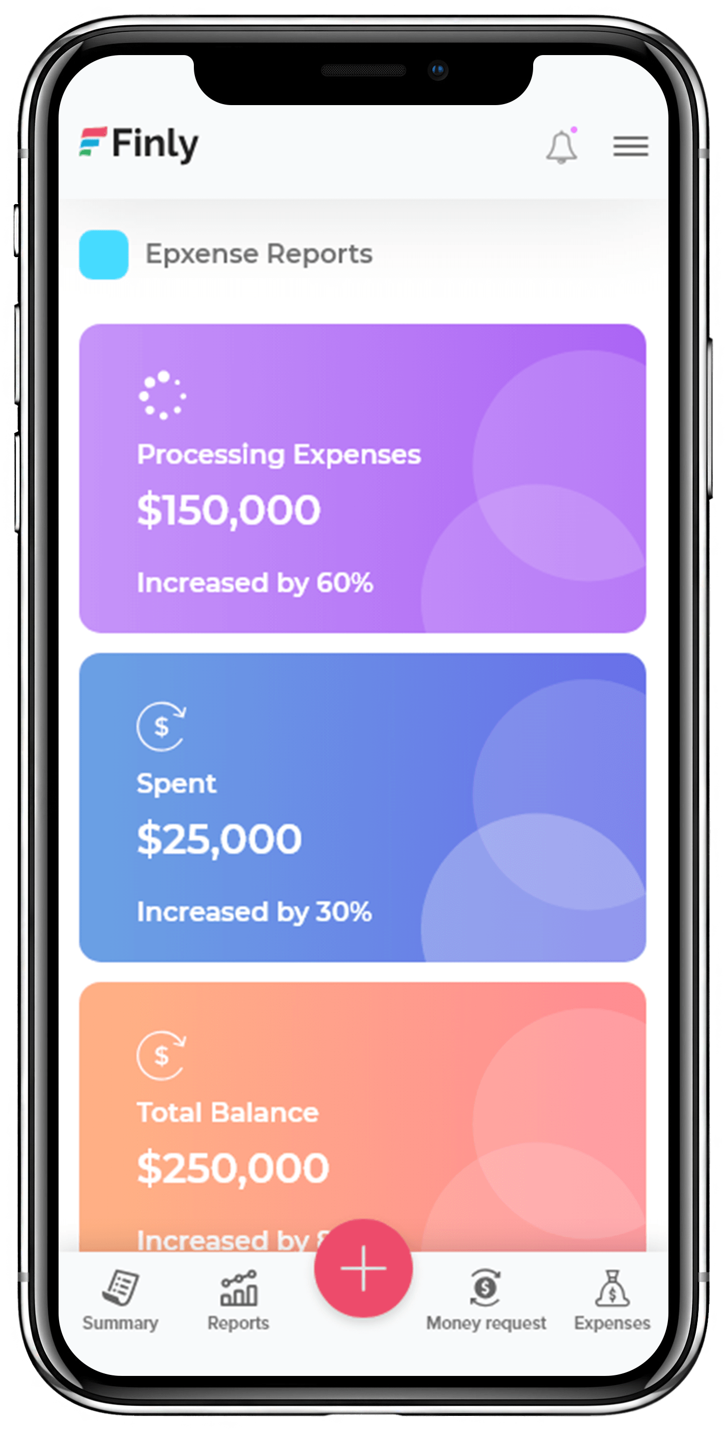 Expense Management Mobile App Screen